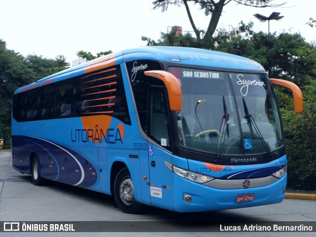 Litorânea Transportes Coletivos 5353 na cidade de São Paulo, São Paulo, Brasil, por Lucas Adriano Bernardino. ID da foto: 8841503.