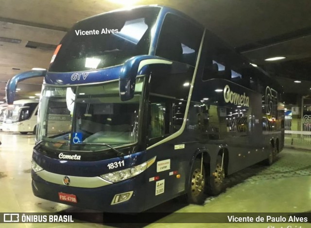 Viação Cometa 18311 na cidade de Belo Horizonte, Minas Gerais, Brasil, por Vicente de Paulo Alves. ID da foto: 8844443.