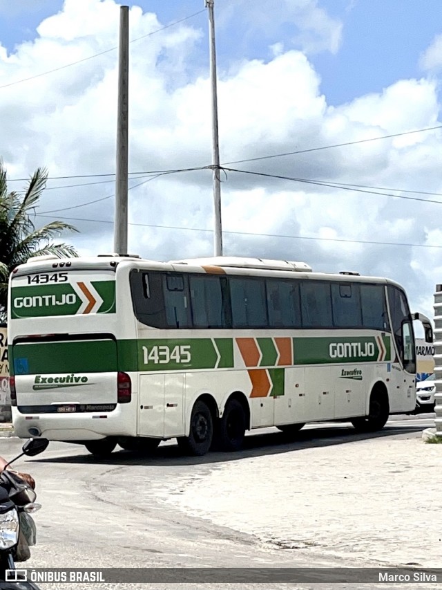 Empresa Gontijo de Transportes 14345 na cidade de Nova Cruz, Rio Grande do Norte, Brasil, por Marco Silva. ID da foto: 8846351.