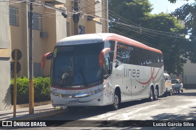 Linea Transportes e Turismo Ltda. 1306 na cidade de Presidente Prudente, São Paulo, Brasil, por Lucas Garcia Silva. ID da foto: 8844923.