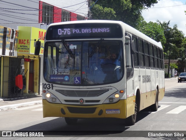 Transportes Guanabara 1031 na cidade de Natal, Rio Grande do Norte, Brasil, por Elianderson Silva. Número da foto: #8843694.