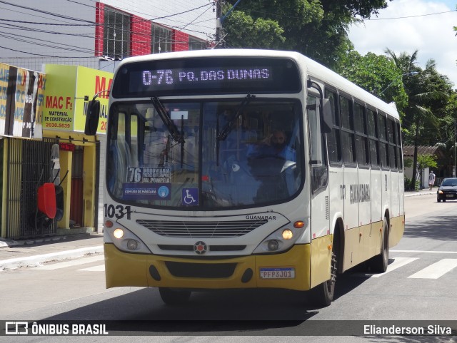 Transportes Guanabara 1031 na cidade de Natal, Rio Grande do Norte, Brasil, por Elianderson Silva. ID da foto: 8843694.