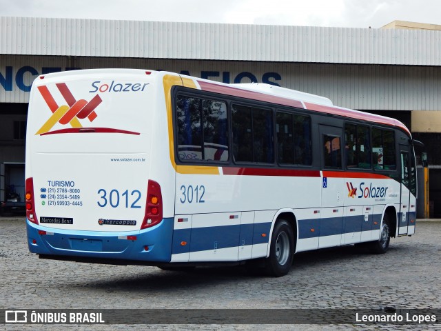 Solazer Transportes e Turismo 3012 na cidade de Belford Roxo, Rio de Janeiro, Brasil, por Leonardo Lopes. ID da foto: 8844578.