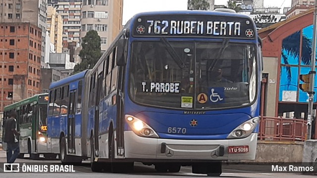 Nortran Transportes Coletivos 6570 na cidade de Porto Alegre, Rio Grande do Sul, Brasil, por Max Ramos. ID da foto: 8844519.