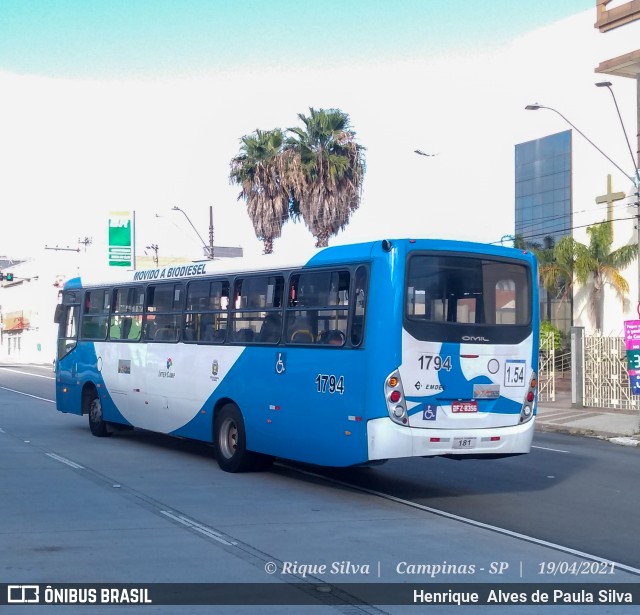 VB Transportes e Turismo 1794 na cidade de Campinas, São Paulo, Brasil, por Henrique Alves de Paula Silva. Número da foto: #8844830.
