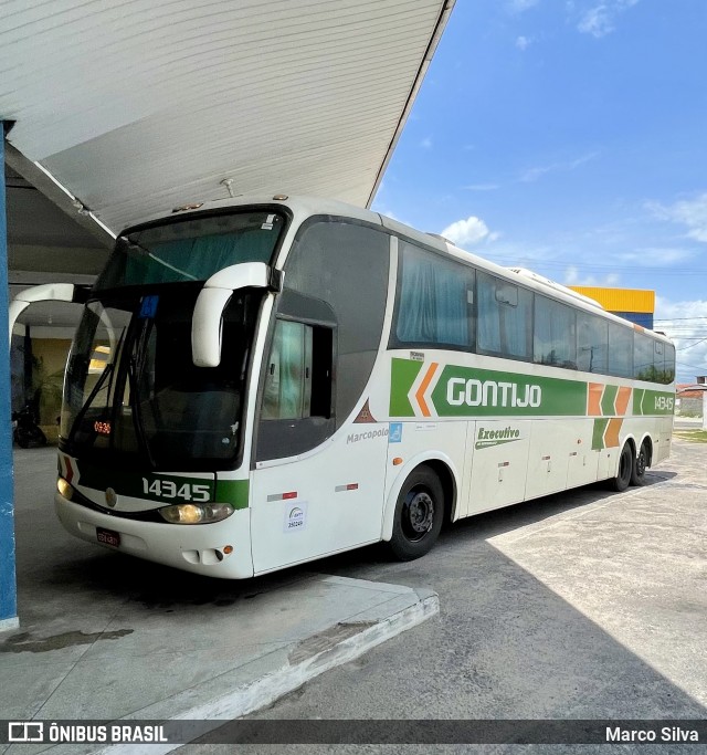 Empresa Gontijo de Transportes 14345 na cidade de Nova Cruz, Rio Grande do Norte, Brasil, por Marco Silva. ID da foto: 8846353.