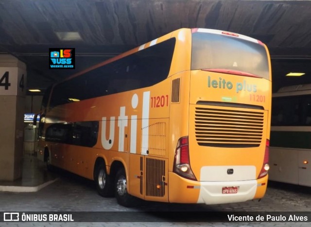 UTIL - União Transporte Interestadual de Luxo 11201 na cidade de Belo Horizonte, Minas Gerais, Brasil, por Vicente de Paulo Alves. Número da foto: #8846020.