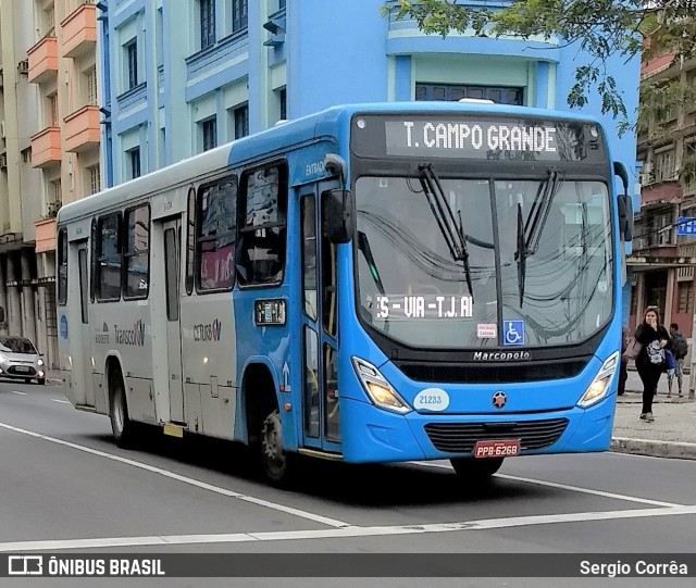 Santa Zita Transportes Coletivos 21233 na cidade de Vitória, Espírito Santo, Brasil, por Sergio Corrêa. Número da foto: #8848218.