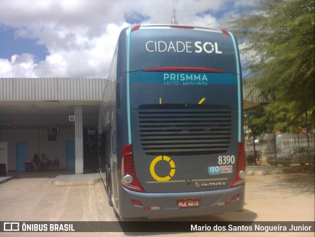 Viação Cidade Sol 8390 na cidade de Irecê, Bahia, Brasil, por Mario dos Santos Nogueira Junior. Número da foto: #8847960.
