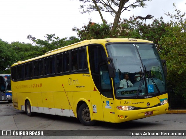 Viação Itapemirim 8543 na cidade de São Paulo, São Paulo, Brasil, por Lucas Adriano Bernardino. ID da foto: 8850277.