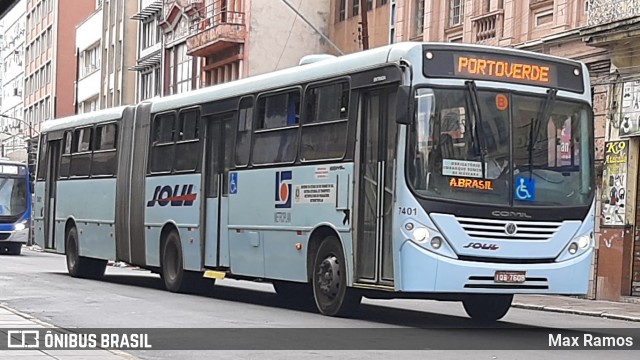 SOUL - Sociedade de Ônibus União Ltda. 7401 na cidade de Porto Alegre, Rio Grande do Sul, Brasil, por Max Ramos. Número da foto: #8849940.