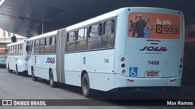 SOUL - Sociedade de Ônibus União Ltda. 7408 na cidade de Porto Alegre, Rio Grande do Sul, Brasil, por Max Ramos. ID da foto: 8847431.