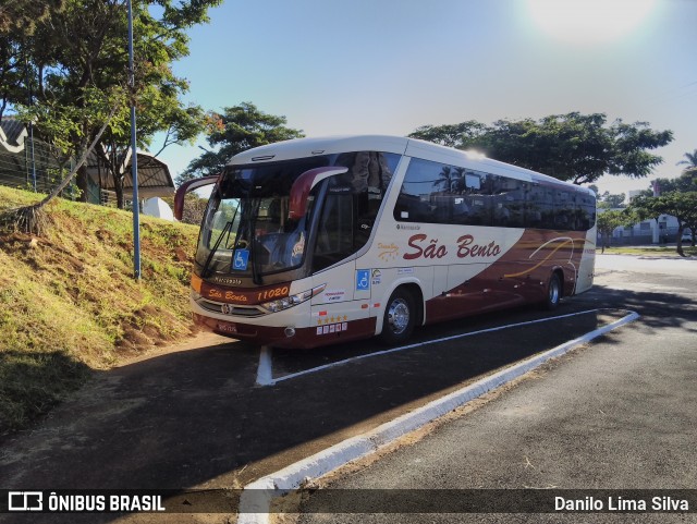 Viação São Bento Ribeirão Preto 11020 na cidade de Franca, São Paulo, Brasil, por Danilo Lima Silva. Número da foto: #8849329.