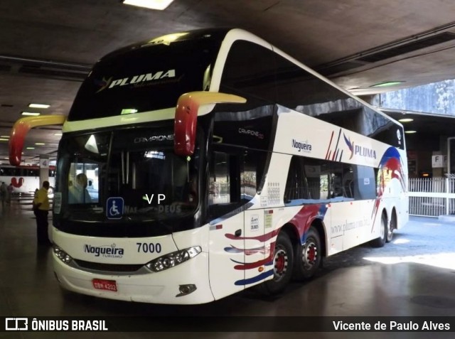 Nogueira Turismo 7000 na cidade de Belo Horizonte, Minas Gerais, Brasil, por Vicente de Paulo Alves. ID da foto: 8848206.