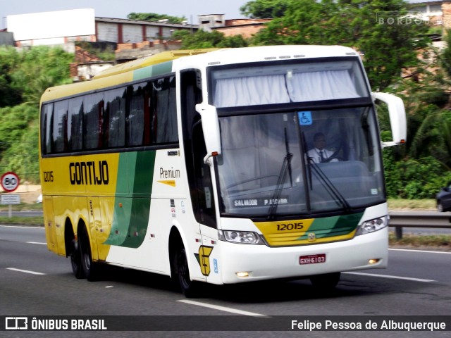 Empresa Gontijo de Transportes 12015 na cidade de Salvador, Bahia, Brasil, por Felipe Pessoa de Albuquerque. ID da foto: 8848391.