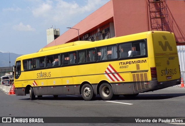 Viação Itapemirim 40087 na cidade de Rio de Janeiro, Rio de Janeiro, Brasil, por Vicente de Paulo Alves. ID da foto: 8852050.