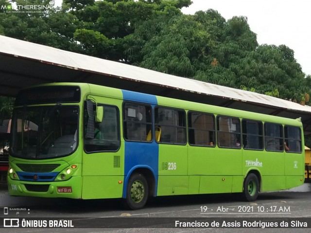 EMTRACOL - Empresa de Transportes Coletivos 03236 na cidade de Teresina, Piauí, Brasil, por Francisco de Assis Rodrigues da Silva. Número da foto: #8851901.