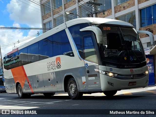 Viação Cidade do Aço RJ 174.124 na cidade de Volta Redonda, Rio de Janeiro, Brasil, por Matheus Martins da Silva. Número da foto: #8852269.