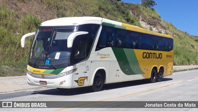 Empresa Gontijo de Transportes 18945 na cidade de Antônio Dias, Minas Gerais, Brasil, por Jonatas Costa da Mata. Número da foto: #8852097.