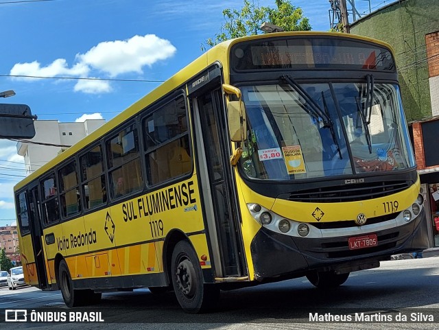 Viação Sul Fluminense 1119 na cidade de Volta Redonda, Rio de Janeiro, Brasil, por Matheus Martins da Silva. ID da foto: 8852586.