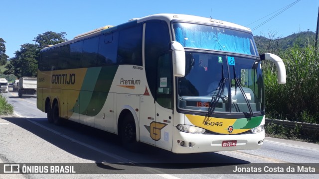 Empresa Gontijo de Transportes 16045 na cidade de Jaguaraçu, Minas Gerais, Brasil, por Jonatas Costa da Mata. Número da foto: #8852129.