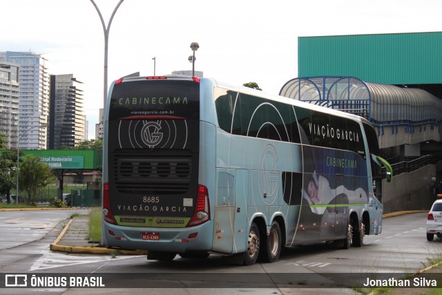 Viação Garcia 8685 na cidade de São Paulo, São Paulo, Brasil, por Jonathan Silva. ID da foto: 8854430.