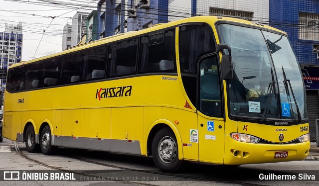 Kaissara - Viação Caiçara 15462 na cidade de Santos, São Paulo, Brasil, por Guilherme Silva. ID da foto: 8856043.