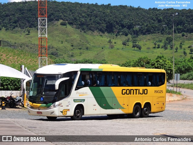 Empresa Gontijo de Transportes 19025 na cidade de João Monlevade, Minas Gerais, Brasil, por Antonio Carlos Fernandes. ID da foto: 8854802.