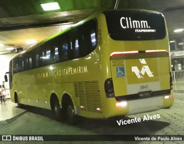 Viação Itapemirim 8849 na cidade de Belo Horizonte, Minas Gerais, Brasil, por Vicente de Paulo Alves. Número da foto: #8857116.