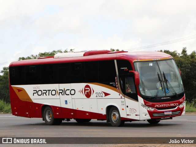 Auto Viação Porto Rico 2102 na cidade de Timon, Maranhão, Brasil, por João Victor. ID da foto: 8856433.