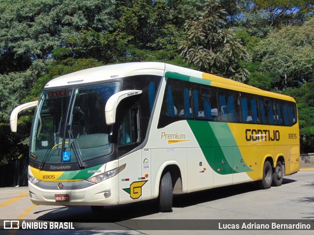 Empresa Gontijo de Transportes 18105 na cidade de São Paulo, São Paulo, Brasil, por Lucas Adriano Bernardino. ID da foto: 8856502.