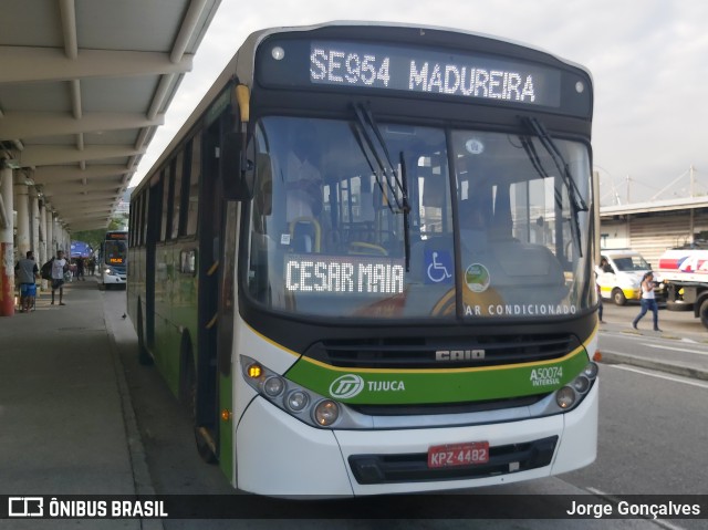 Tijuquinha - Auto Viação Tijuca A50074 na cidade de Rio de Janeiro, Rio de Janeiro, Brasil, por Jorge Gonçalves. Número da foto: #8855455.