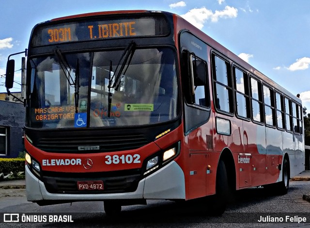 Viação Cruzeiro > Viação Sidon 38102 na cidade de Contagem, Minas Gerais, Brasil, por Juliano Felipe. Número da foto: #8855321.
