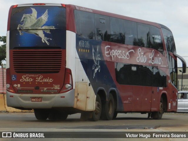 Expresso São Luiz 7660 na cidade de Goiânia, Goiás, Brasil, por Victor Hugo  Ferreira Soares. ID da foto: 8858841.