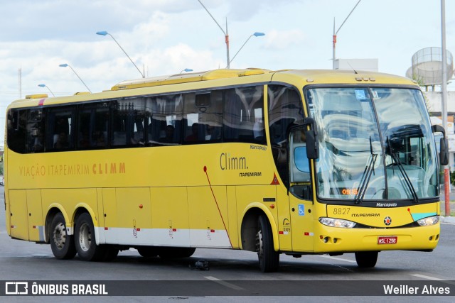 Viação Itapemirim 8827 na cidade de Feira de Santana, Bahia, Brasil, por Weiller Alves. ID da foto: 8858685.