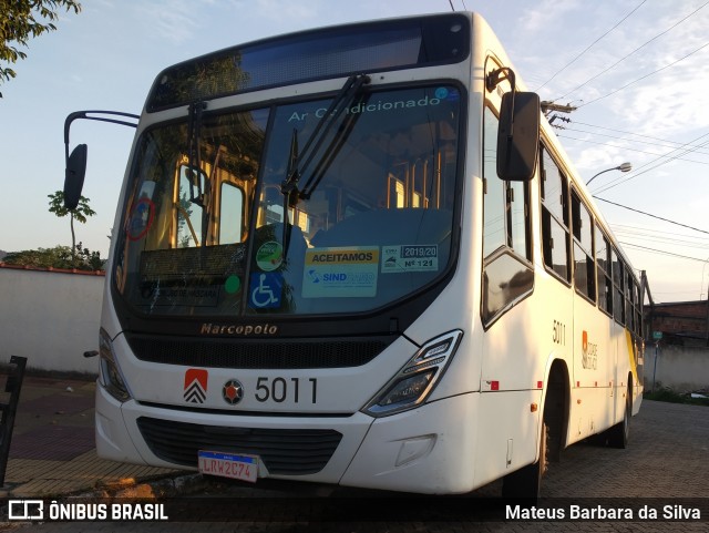 Viação Cidade do Aço 5011 na cidade de Volta Redonda, Rio de Janeiro, Brasil, por Mateus Barbara da Silva. Número da foto: #8857502.