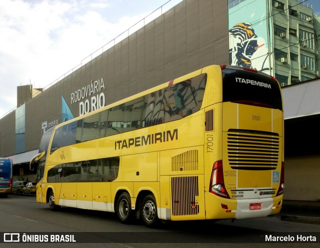 Viação Itapemirim 17001 na cidade de Rio de Janeiro, Rio de Janeiro, Brasil, por Marcelo Horta. Número da foto: #8860349.