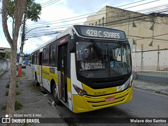 Viação Nilopolitana RJ 123.122 na cidade de Nilópolis, Rio de Janeiro, Brasil, por Walace dos Santos. Número da foto: #8860996.