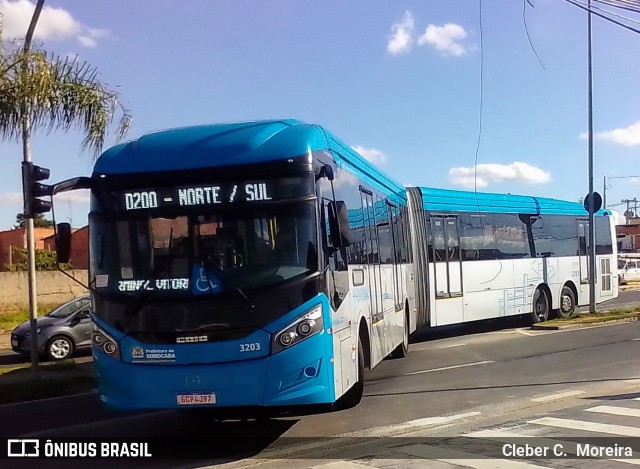 BRT Sorocaba Concessionária de Serviços Públicos SPE S/A 3203 na cidade de Sorocaba, São Paulo, Brasil, por Cleber C.  Moreira. ID da foto: 8785918.