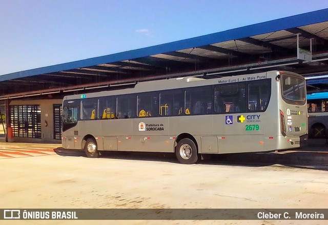 City Transporte Urbano Intermodal Sorocaba 2679 na cidade de Sorocaba, São Paulo, Brasil, por Cleber C.  Moreira. ID da foto: 8785510.