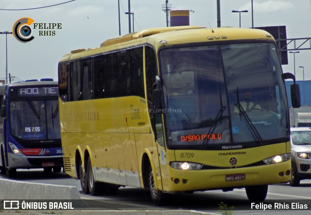 Viação Itapemirim 8709 na cidade de São Paulo, São Paulo, Brasil, por Felipe Rhis Elias. ID da foto: 8786381.