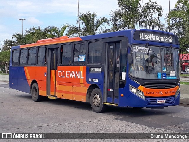 Evanil Transportes e Turismo RJ 132.089 na cidade de Rio de Janeiro, Rio de Janeiro, Brasil, por Bruno Mendonça. ID da foto: 8864152.