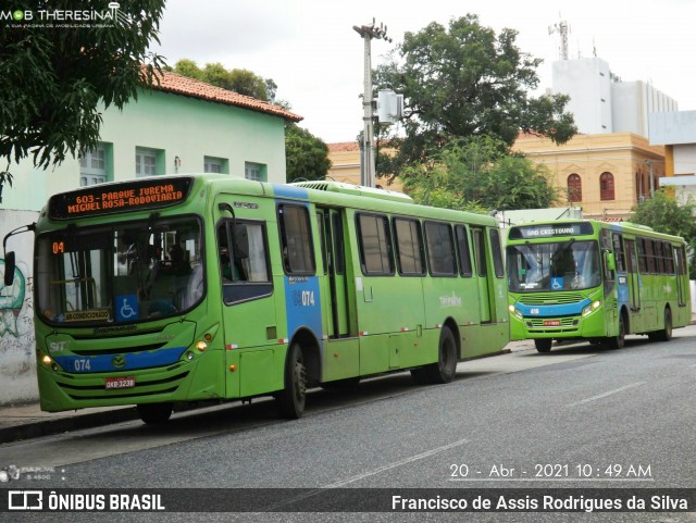 TransFácil Transporte Coletivo 03074 na cidade de Teresina, Piauí, Brasil, por Francisco de Assis Rodrigues da Silva. Número da foto: #8863569.