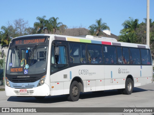 Viação Redentor C47551 na cidade de Rio de Janeiro, Rio de Janeiro, Brasil, por Jorge Gonçalves. Número da foto: #8864141.