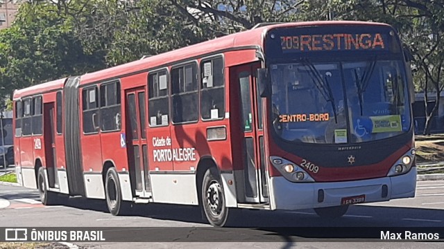 Restinga Transportes Coletivos 2409 na cidade de Porto Alegre, Rio Grande do Sul, Brasil, por Max Ramos. Número da foto: #8865729.