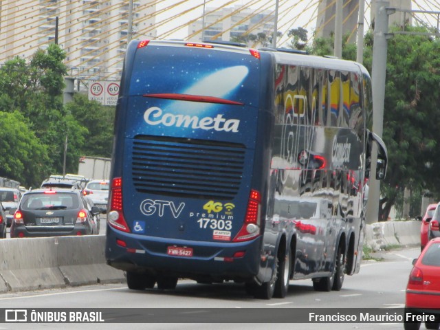 Viação Cometa 17303 na cidade de São Paulo, São Paulo, Brasil, por Francisco Mauricio Freire. ID da foto: 8865010.