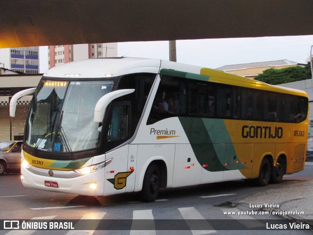 Empresa Gontijo de Transportes 18310 na cidade de Belo Horizonte, Minas Gerais, Brasil, por Lucas Vieira. ID da foto: 8864737.