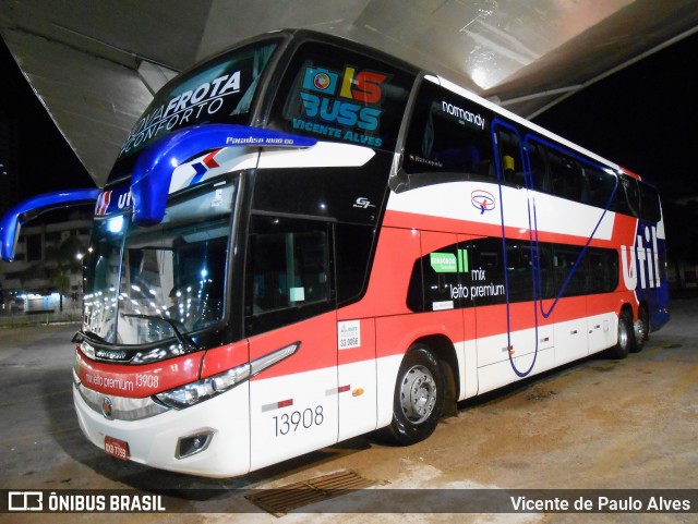 UTIL - União Transporte Interestadual de Luxo 13908 na cidade de Belo Horizonte, Minas Gerais, Brasil, por Vicente de Paulo Alves. Número da foto: #8865367.