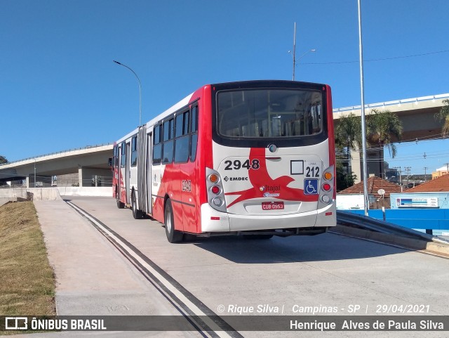 Itajaí Transportes Coletivos 2948 na cidade de Campinas, São Paulo, Brasil, por Henrique Alves de Paula Silva. ID da foto: 8864051.