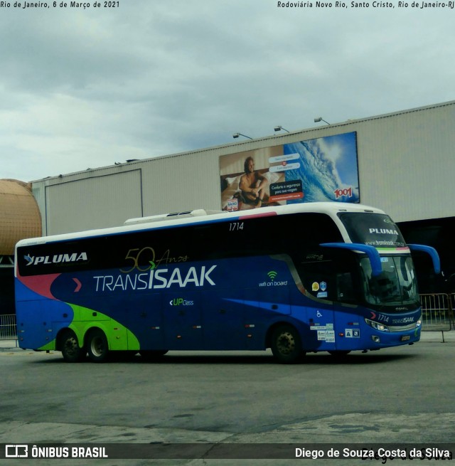 Trans Isaak Turismo 1714 na cidade de Rio de Janeiro, Rio de Janeiro, Brasil, por Diego de Souza Costa da Silva. Número da foto: #8788857.